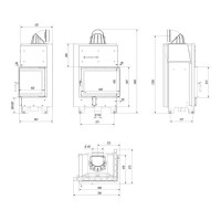Стальная топка MBZ/P/BS/SG, гнутое стекло (Kratki)