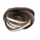 Базальтовый термостойкий самоклеящийся шнур 10мм. (2м/п) до +700 C° (Россия)