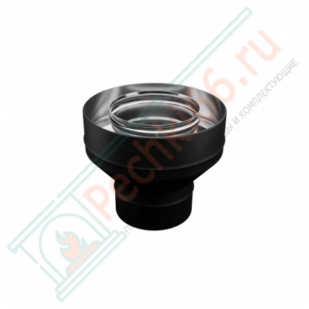 Старт-сэндвич (430/0,8 мм + нерж / эмаль /600° черная) d-115 (Ferrum Blackside)