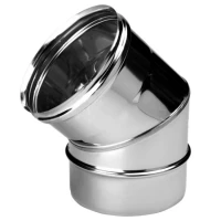 Отвод одностенный 45° (AISI-321/0,8мм) d-300 (Вулкан)