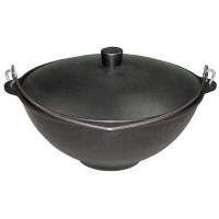 Казан чугунный с крышкой и ручкой 8л. (Балезино)