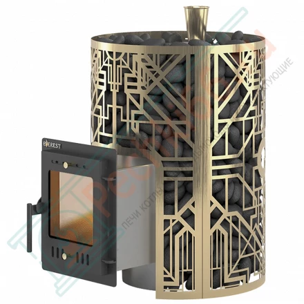 Печь для бани Эверест "Steam Master" GALAXY 18 INOX (210М) GOLD