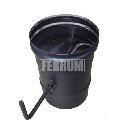 Шибер (430/0,8 мм / эмаль /600° черная) d-115 (Ferrum Blackside)