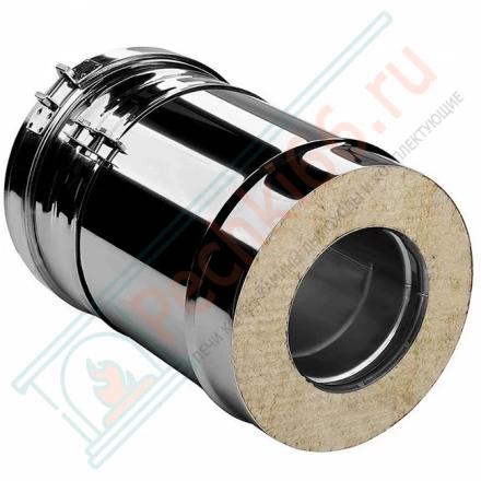 Труба V50R телескопическая с изол L=260-380 (AISI-321/0,8-AISI-304/0,5) d-150/250 (Вулкан)