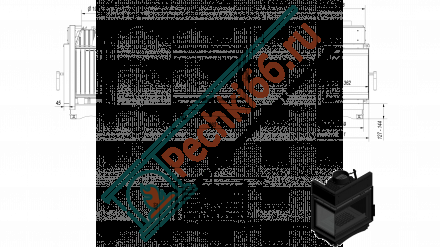 Чугунная топка Maja 8 left BS Deco (Kratki)