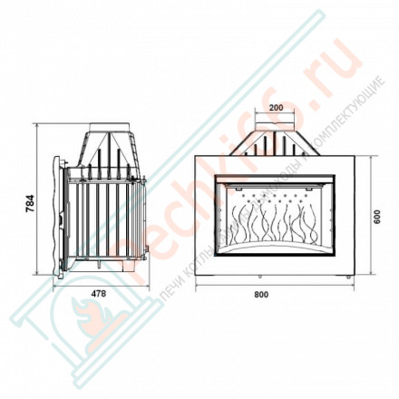 Чугунная топка INVICTA DECOR 800 ONDE (INVICTA)
