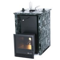 Печь для бани Анапа в трёхстороннем кожухе из пироксенита (ИзиСтим)