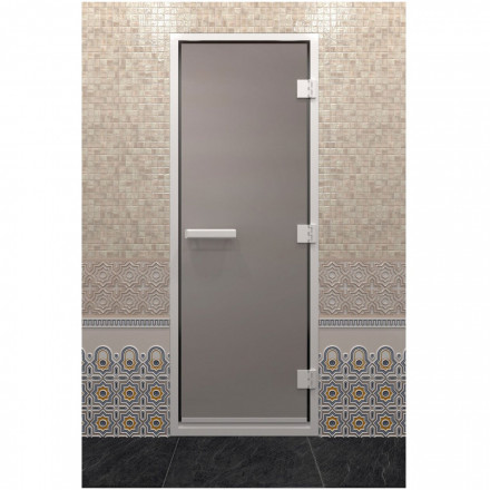 Стеклянная дверь DoorWood Хамам Сатин 210х80 (по коробке)