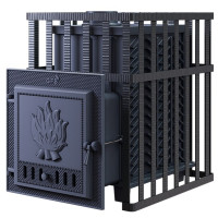 Чугунная печь для бани Гефест GFS-ЗК 45 в сетке (ТехноЛит)