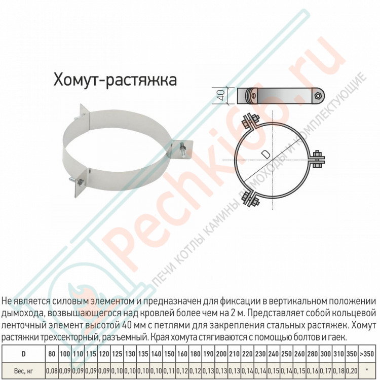 Хомут растяжки (430-0,8) d-130/230 (ТиС)