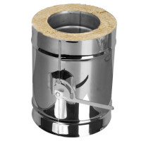 Задвижка повортная с механизмом фиксации V50R с изол (AISI-321/0,8-AISI-304/0,5) d-180/280 (Вулкан-Cerablanket)