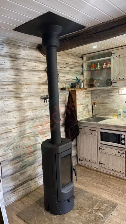 Печь-камин Plamen Tara под ключ (монтаж 02.2024)