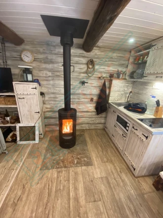 Печь-камин Plamen Tara под ключ (монтаж 02.2024)