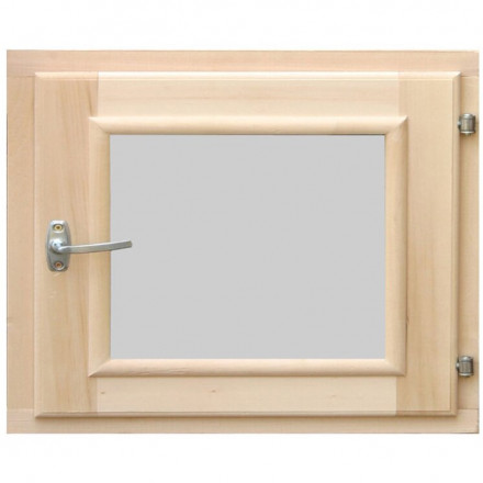 Окно для бани 400х300 мм, листв. порода, стеклопакет (DoorWood)