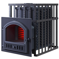 Чугунная печь для бани Гефест GFS-ЗК 45 (М) в сетке (ТехноЛит)