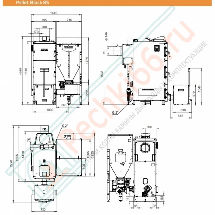 Котел автоматический Pellet Black 85 (Zota) 85 кВт