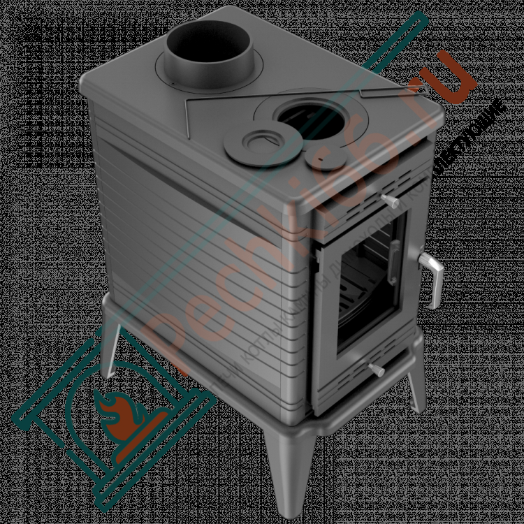 Чугунная печь KOZA K10 ADSR, с регулятором горения (Kratki)