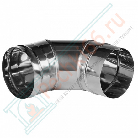 Отвод 90° без изол (НЕРЖ-321/0,8) d-180 (Дымок-Lux)