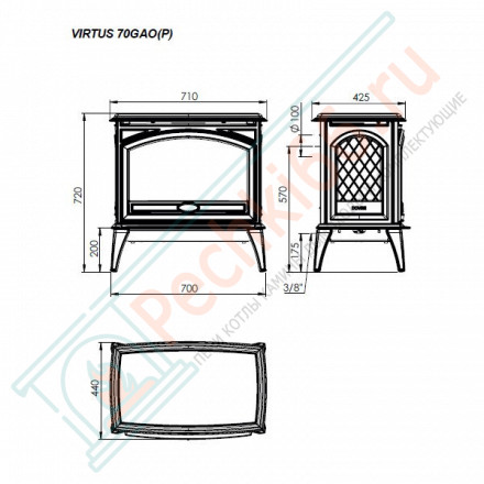 Газовая печь Virtus 70 GA (Dovre)