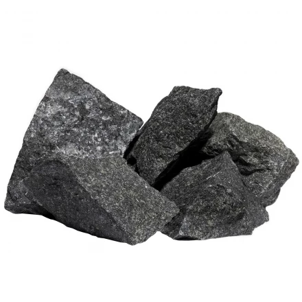 Камень для бани Пироксенит, колотый средний, м/р Хакасия (коробка), 10 кг