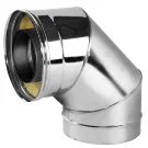Отвод 90° V50R с изол (AISI-321/0,5-ОЦИНК/0,5) d-120/220 (Вулкан)