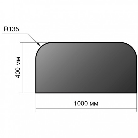 Притопочный лист 400*1000*2 R135, чёрный, 2мм (Везувий)