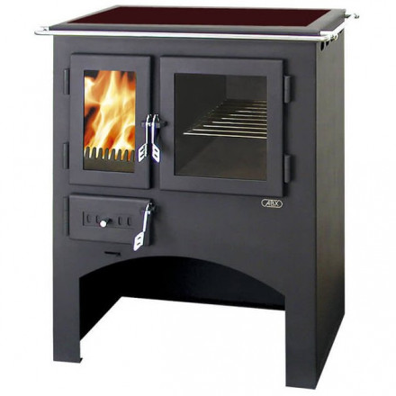 Кухонная плита с духовкой, черная сталь  - стеклокерамика (ABX) до 120 м3