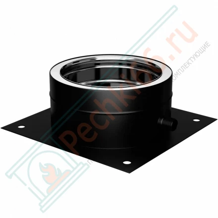 Опорная площадка с кон-отводом напольная (AISI-316L/0,8-430/ЭМАЛЬ) d-130/180 (Craft-HF-25BP)
