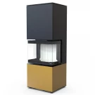 Печь-камин Intra xms c ver. compact 1, золотая сталь (Defro-Home) 8кВт Печь-камин Intra xms c ver. compact 1, золотая сталь (Defro-Home) 8кВт