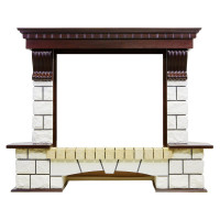 Портал Pierre Luxe угловой - Темный дуб / Белый (Высота 1045мм)