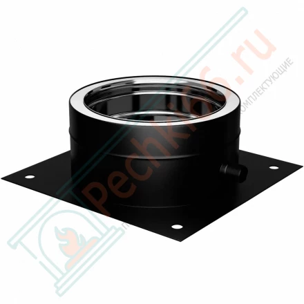 Опорная площадка с кон-отводом напольная (AISI-316L/0,8-430/ЭМАЛЬ) d-150/200 (Craft-HF-25BP)