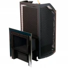 Печь для бани Сибирь с закрытой каменкой панорамная дверца (НМК)