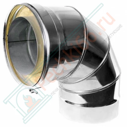 Сэндвич-отвод 90° (AISI-316L/0,5-AISI-304/0,5) d-200/300 (Craft-GS-50)