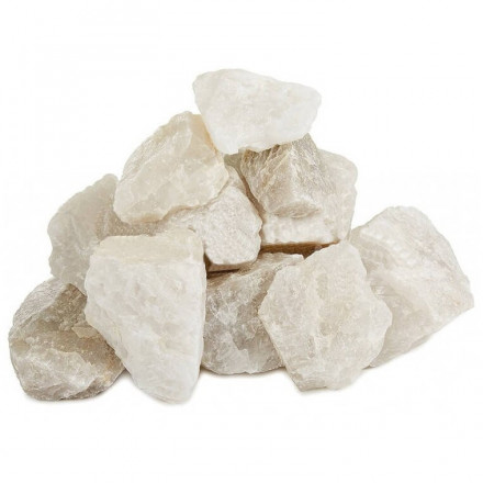 Камень для бани Кварц белый колотый 10 кг (Россия)