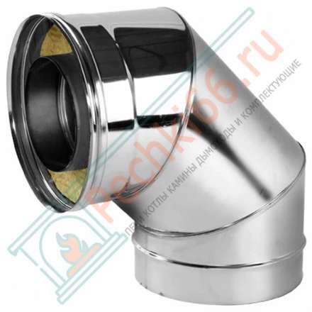 Отвод 90° V50R с изол (AISI-321/0,5-ОЦИНК-RAL/0,5) d-130/230 (Вулкан)