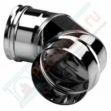 Отвод одностенный 90° (AISI-321/0,5мм) d-300 (Вулкан)