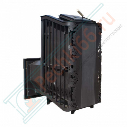Печь для бани Терма Каменка мини удлиненная топка панорама (Варвара)